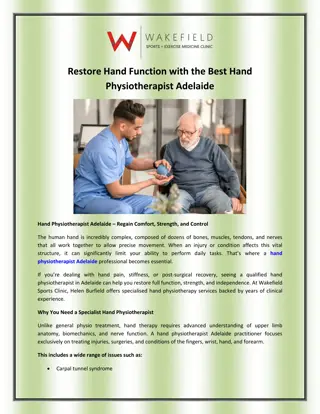 Restore Hand Function with the Best Hand Physiotherapist Adelaide