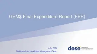Grant Expenditure Report Guidelines & Due Dates