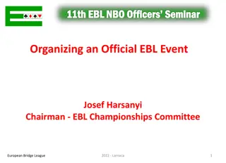 EBL Officers Seminar - Organizing Official EBL Events in Larnaca 2022
