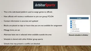 Effective Game Assignment and Officiating Platform Overview
