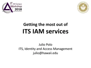 Optimizing Identity and Access Management Services at UHawaii