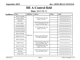 IEEE 802.11-15/1121r0 Authors' Collaboration in September 2015