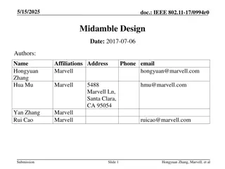 IEEE 802.11-17: Midamble Design for 5/15/2025 Presentation