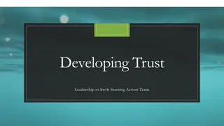 Developing Trust and Leadership in Swift Starting Action Teams