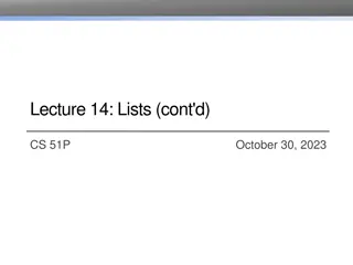 Working with Lists in Python Programming
