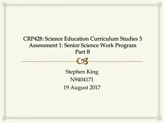 Senior Science Work Program at Mt. Ribot High: Context-Based Learning Approach