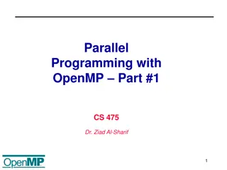 Parallel Programming with OpenMP Part #1