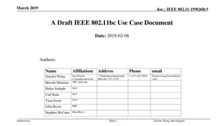 IEEE 802.11bc Use Cases for Enhanced Broadcast Services