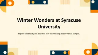 Discover Winter Wonders at Syracuse University