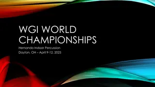 2025 WGI World Championships Hernando Indoor Percussion Event Details