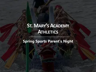 SMA Academy Athletics Spring Sports Parent's Night and Coaching Staff