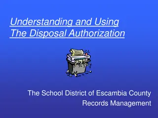 Effective Records Management with Disposal Authorization in Escambia County