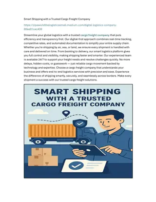 Smart Shipping with a Trusted Cargo Freight Company