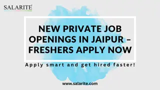 New Private Job Openings in Jaipur – Freshers Apply Now