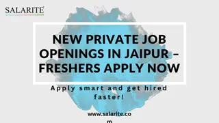 New Private Job Openings in Jaipur – Freshers Apply Now
