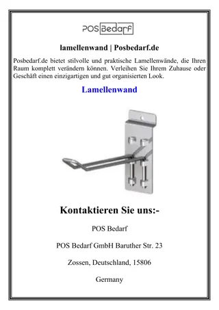 lamellenwand  Posbedarf.de