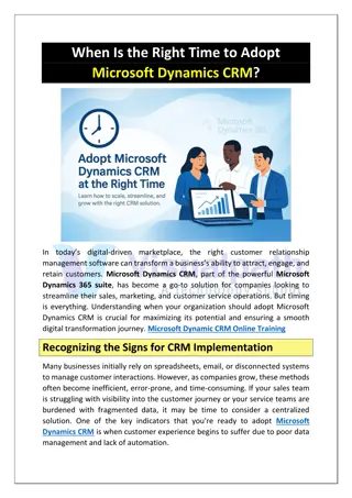 Microsoft Dynamics CRM Training in Chennai  CRM Online Training