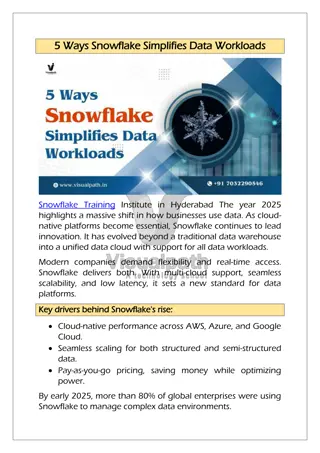 Top-Rated Snowflake Training and Certification Course