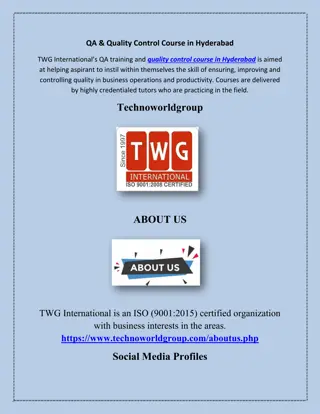 QA Training in Hyderabad,technoworldgroup.com