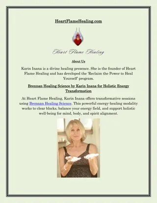Brennan Healing Science Healing Modalities Offered by Karin Inana
