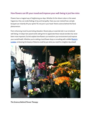 How flowers can lift your mood and improve your well-being in just few mins