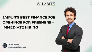 Jaipur’s Best Finance Job Openings for Freshers – Immediate Hiring