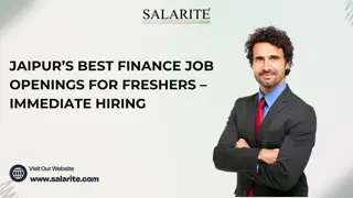 Jaipur’s Best Finance Job Openings for Freshers – Immediate Hiring