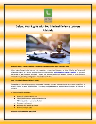 Defend Your Rights with Top Criminal Defence Lawyers Adelaide
