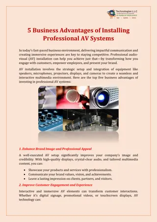 5 Business Advantages of Installing Professional AV Systems