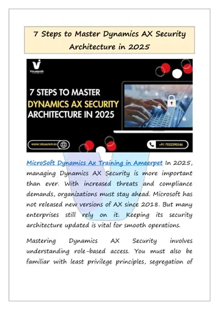 MicroSoft Dynamics Ax Training in Ameerpet