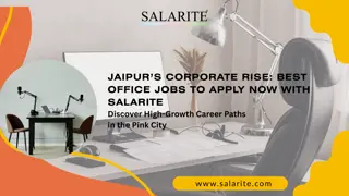 Jaipur’s Corporate Rise Best Office Jobs to Apply Now with Salarite