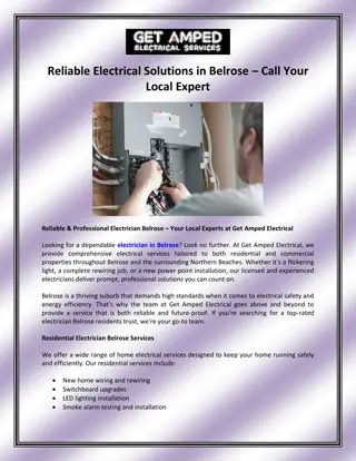 Reliable Electrical Solutions in Belrose – Call Your Local Expert