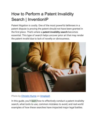 How to Perform a Patent Invalidity Search | Step-by-Step Guide | InventionIP