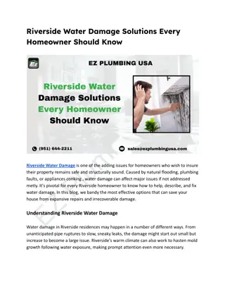 Riverside Water Damage Solutions Every Homeowner Should Know