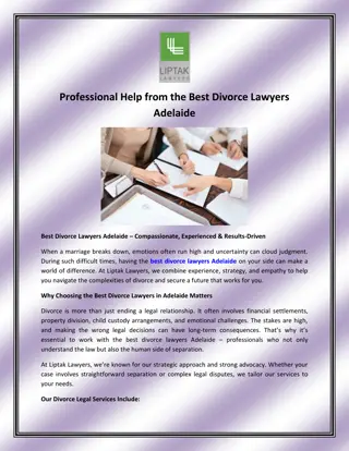 Professional Help from the Best Divorce Lawyers Adelaide