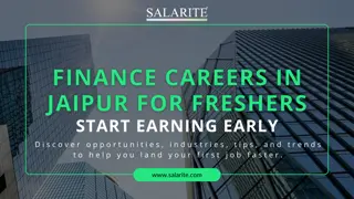 Finance Careers in Jaipur for Freshers