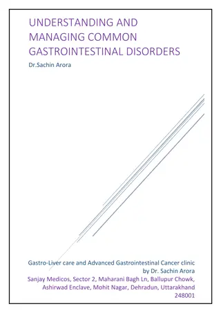 Understanding and Managing Common Gastrointestinal Disorders