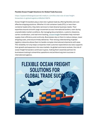 Flexible Ocean Freight Solutions for Global Trade Success
