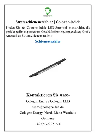 Stromschienenstrahler  Cologne-led.de