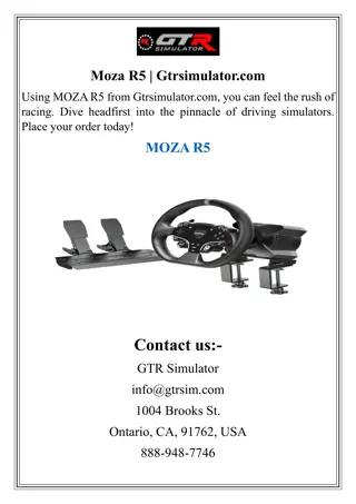 Moza R5  Gtrsimulator