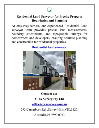 Residential Land Surveyor for Precise Property Boundaries and Planning