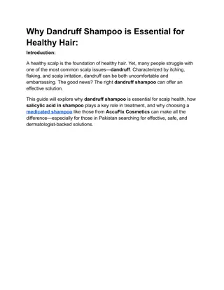 Why Dandruff Shampoo is Essential for Healthy Hair