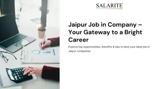 Jaipur Job in Company – Your Gateway to a Bright Career