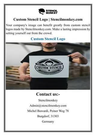 Custom Stencil Logo  Stencilmonkey