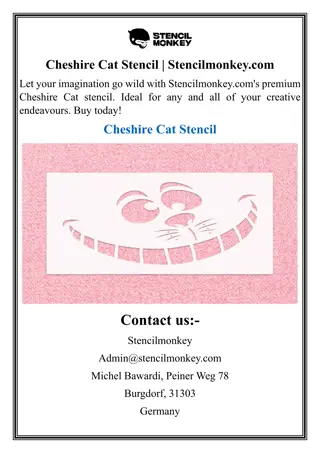Cheshire Cat Stencil  Stencilmonkey