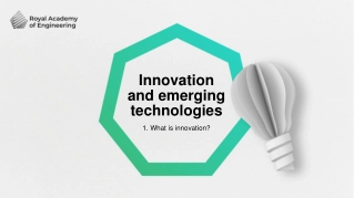 Innovation and emerging technologies