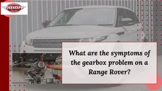 What are the symptoms of the gearbox problem on a Range Rover