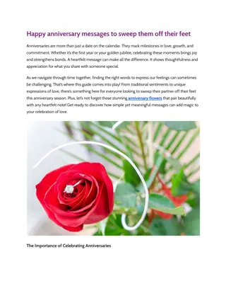 Happy anniversary messages to sweep them off their feet