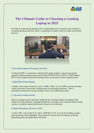 The Ultimate Guide to Choosing a Gaming Laptop in 2025