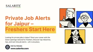 Private Job Alerts for Jaipur – Freshers Start Here